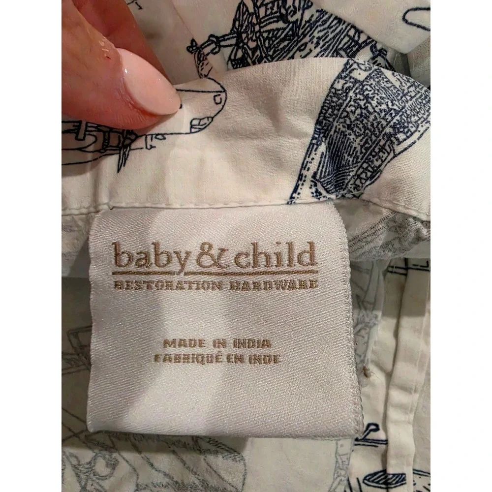 Boy's Bedding Bundle: RH Airplane Twin Sheet & Ralph Lauren Chambray Pillowcase